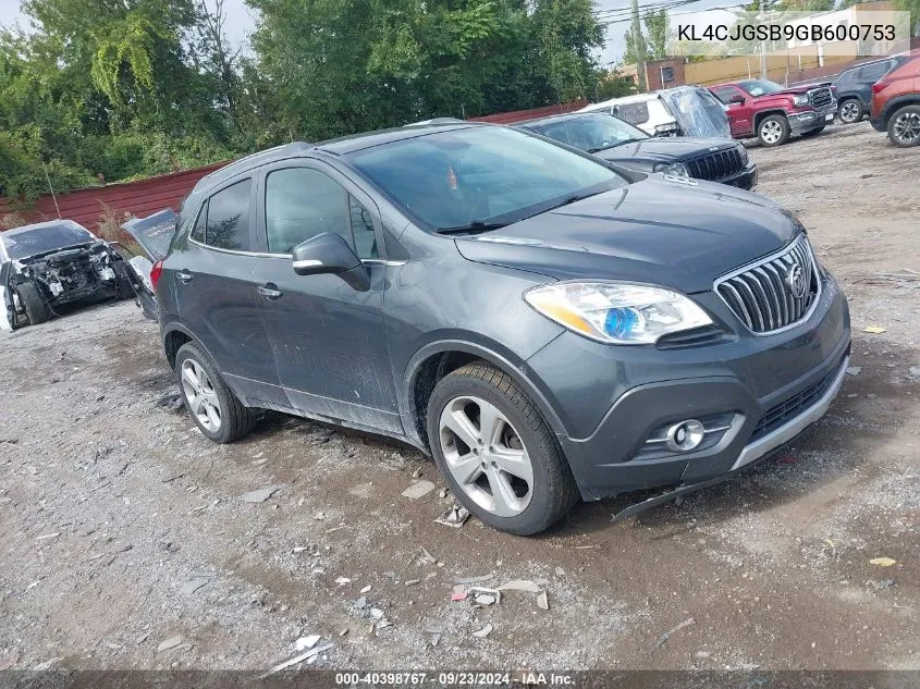 2016 Buick Encore VIN: KL4CJGSB9GB600753 Lot: 40398767