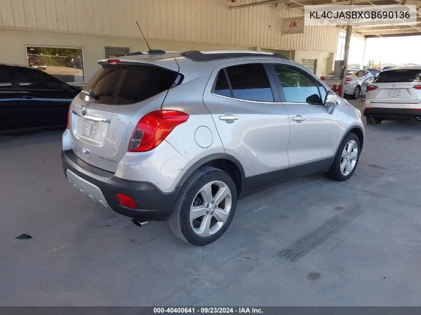 2016 Buick Encore VIN: KL4CJASBXGB690136 Lot: 40400641