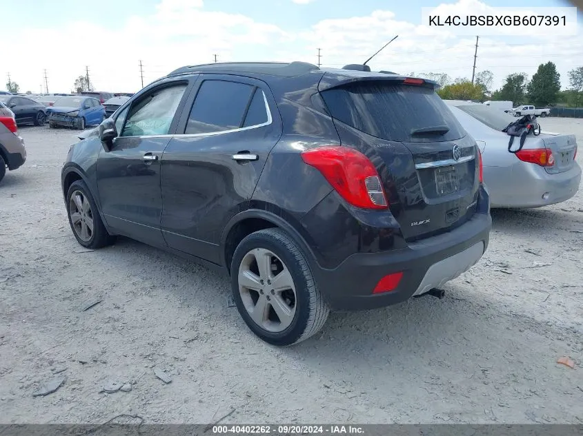 2016 Buick Encore Convenience VIN: KL4CJBSBXGB607391 Lot: 40402262