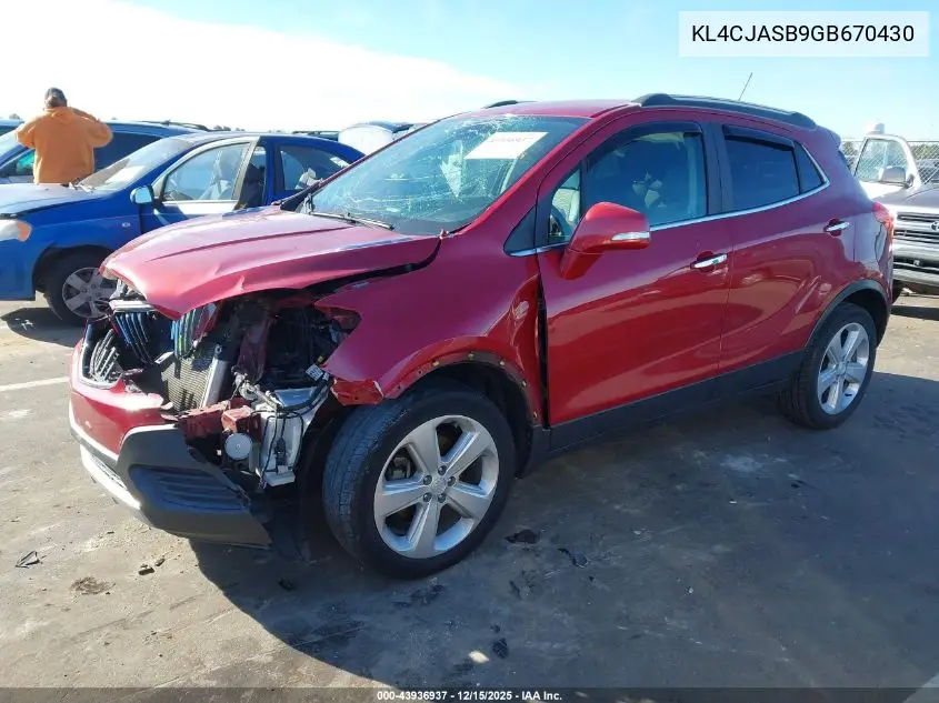 KL4CJASB9GB670430 2016 Buick Encore