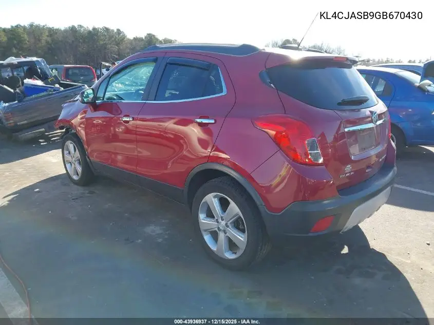 KL4CJASB9GB670430 2016 Buick Encore