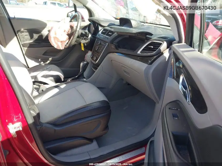 KL4CJASB9GB670430 2016 Buick Encore