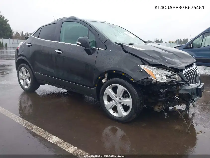 KL4CJASB3GB676451 2016 Buick Encore