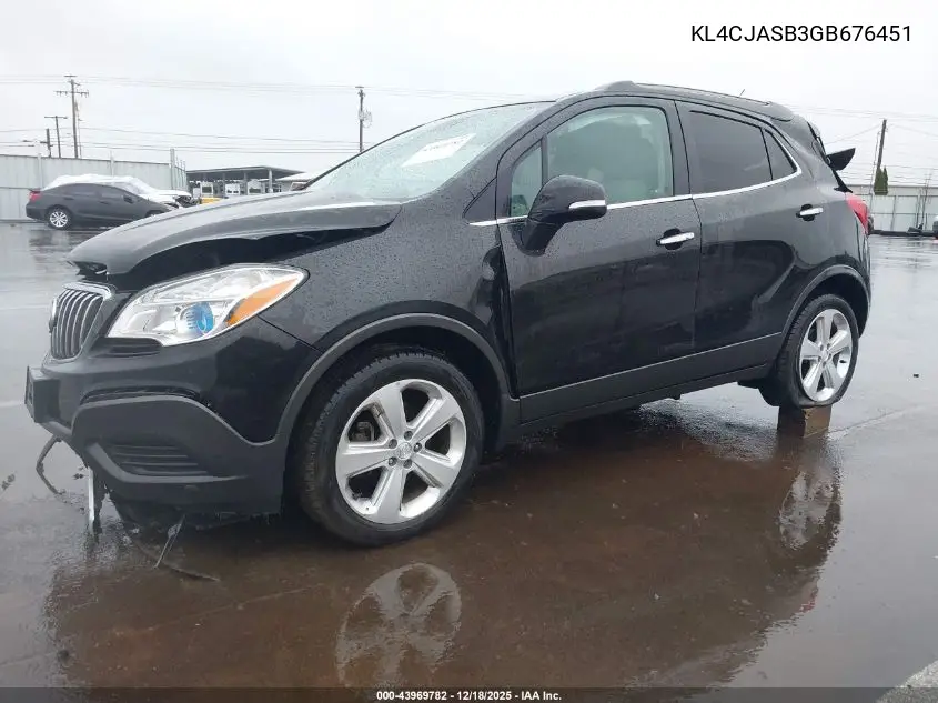 KL4CJASB3GB676451 2016 Buick Encore
