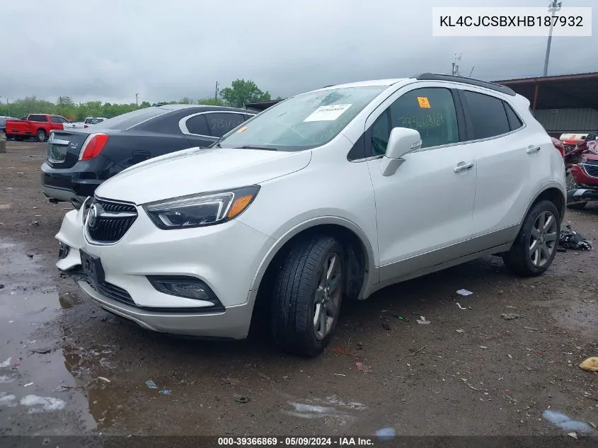 2017 Buick Encore Essence VIN: KL4CJCSBXHB187932 Lot: 39366869