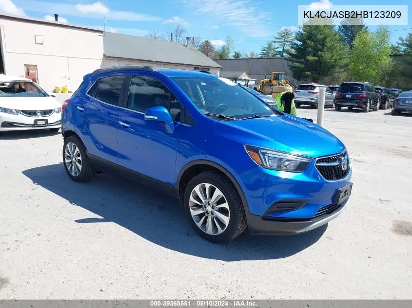 2017 Buick Encore Preferred VIN: KL4CJASB2HB123209 Lot: 39368551