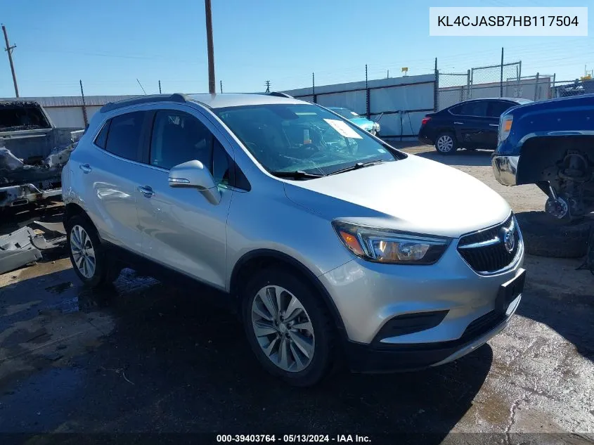 KL4CJASB7HB117504 2017 Buick Encore Preferred