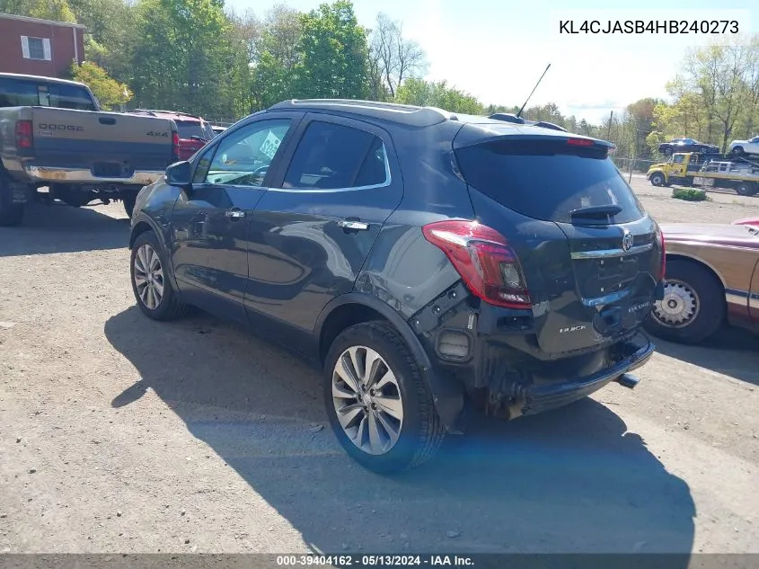 2017 Buick Encore Preferred VIN: KL4CJASB4HB240273 Lot: 39404162