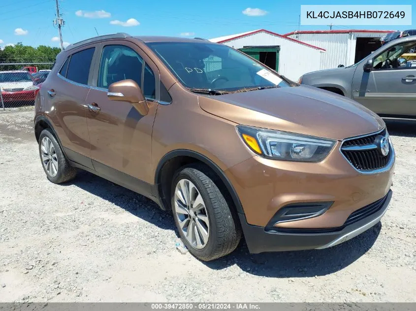 KL4CJASB4HB072649 2017 Buick Encore Preferred