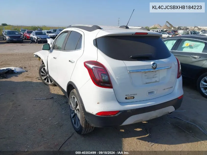 2017 Buick Encore Essence VIN: KL4CJCSBXHB184223 Lot: 40353499