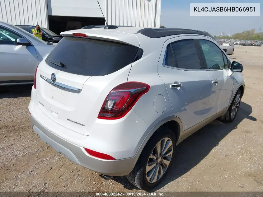 2017 Buick Encore Preferred VIN: KL4CJASB6HB066951 Lot: 40392242