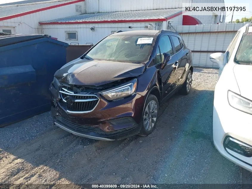 2017 Buick Encore Preferred VIN: KL4CJASBXHB197395 Lot: 40395609