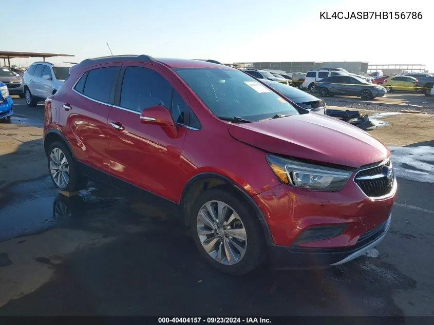 2017 Buick Encore Preferred VIN: KL4CJASB7HB156786 Lot: 40404157