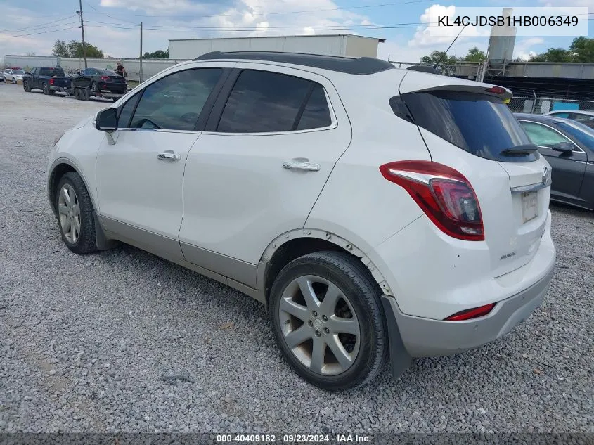 2017 Buick Encore Premium VIN: KL4CJDSB1HB006349 Lot: 40409182