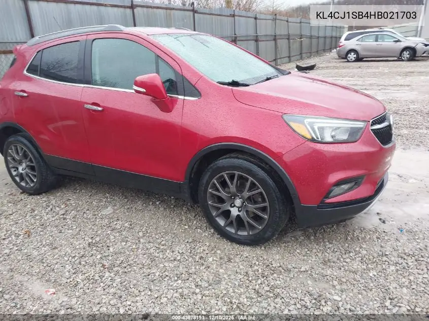 KL4CJ1SB4HB021703 2017 Buick Encore Sport Touring