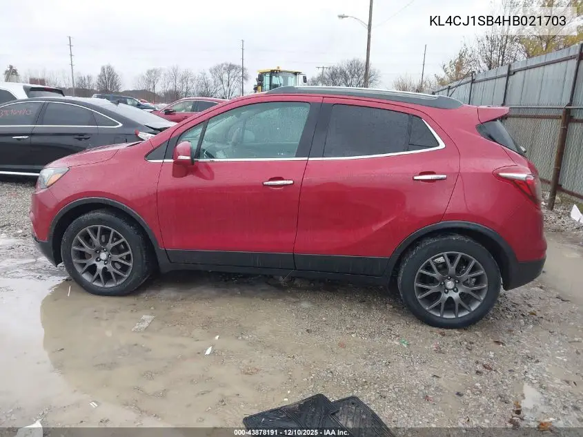 KL4CJ1SB4HB021703 2017 Buick Encore Sport Touring