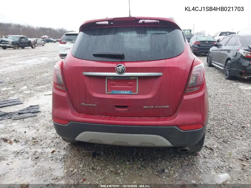 KL4CJ1SB4HB021703 2017 Buick Encore Sport Touring