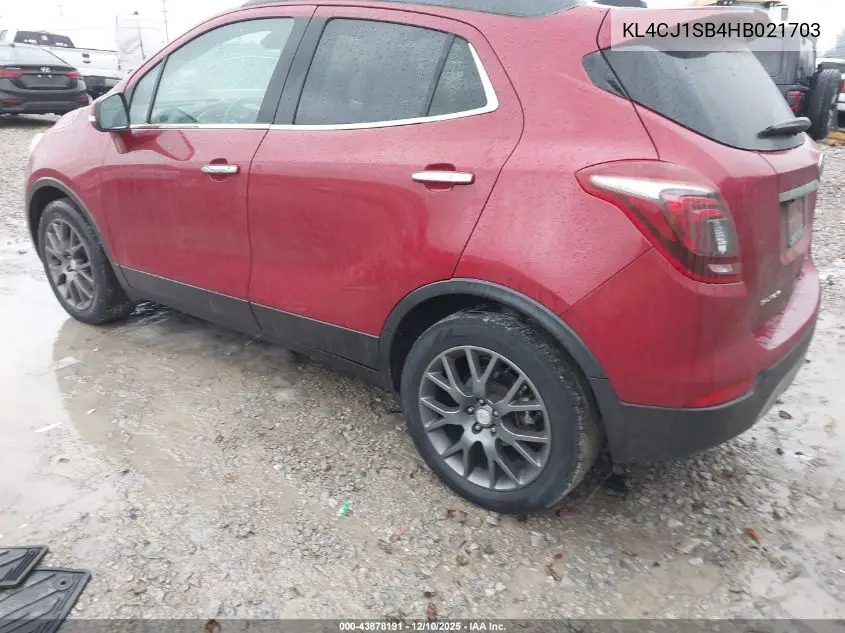KL4CJ1SB4HB021703 2017 Buick Encore Sport Touring