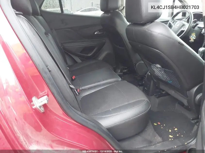 KL4CJ1SB4HB021703 2017 Buick Encore Sport Touring