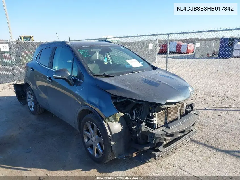 KL4CJBSB3HB017342 2017 Buick Encore Preferred Ii