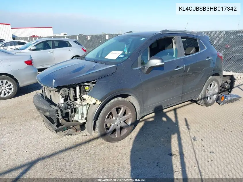 KL4CJBSB3HB017342 2017 Buick Encore Preferred Ii