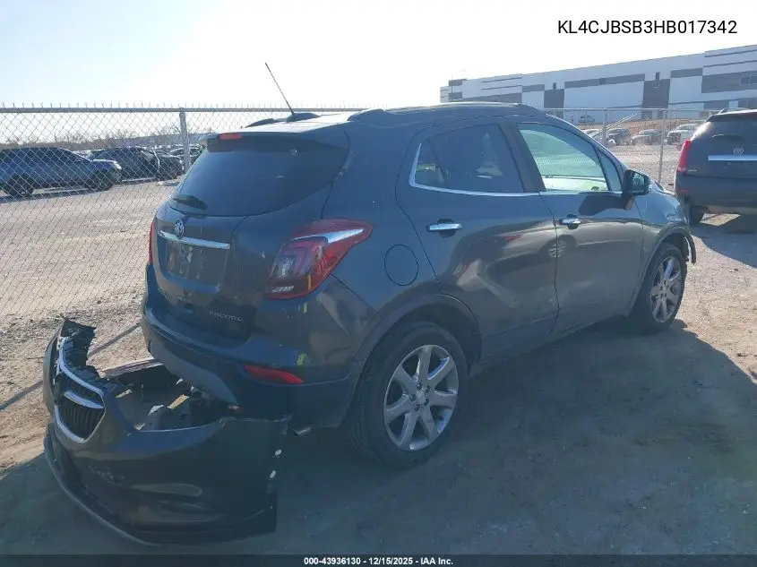 KL4CJBSB3HB017342 2017 Buick Encore Preferred Ii