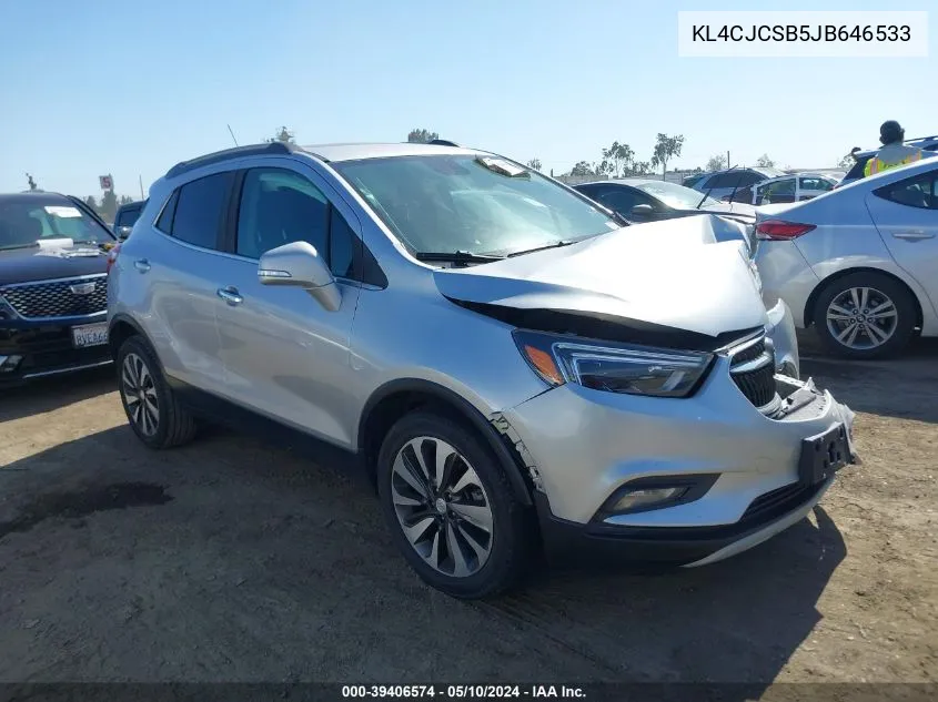 2018 Buick Encore Essence VIN: KL4CJCSB5JB646533 Lot: 39406574