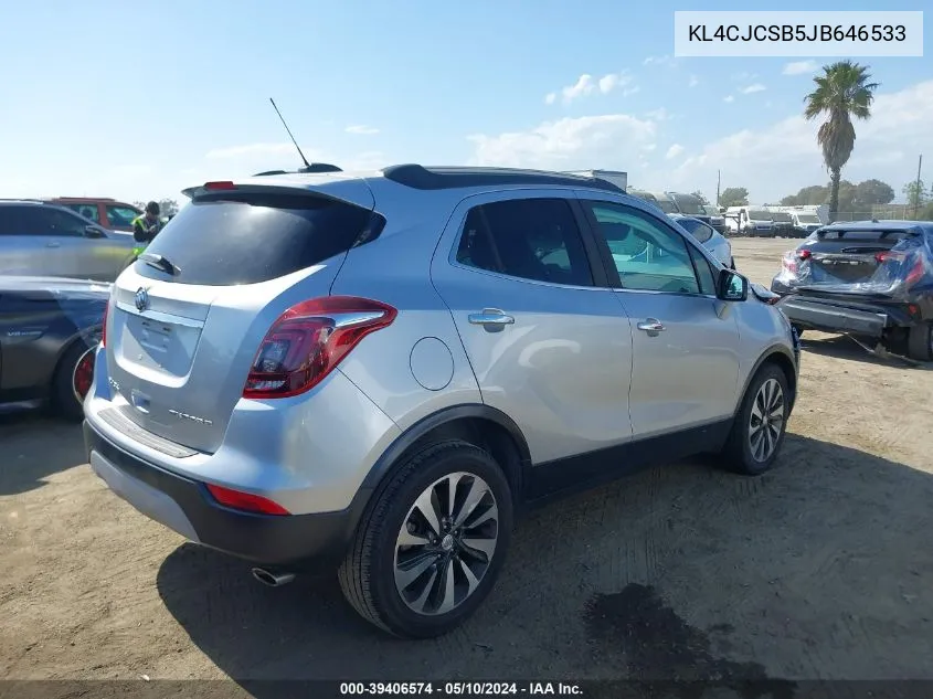 2018 Buick Encore Essence VIN: KL4CJCSB5JB646533 Lot: 39406574