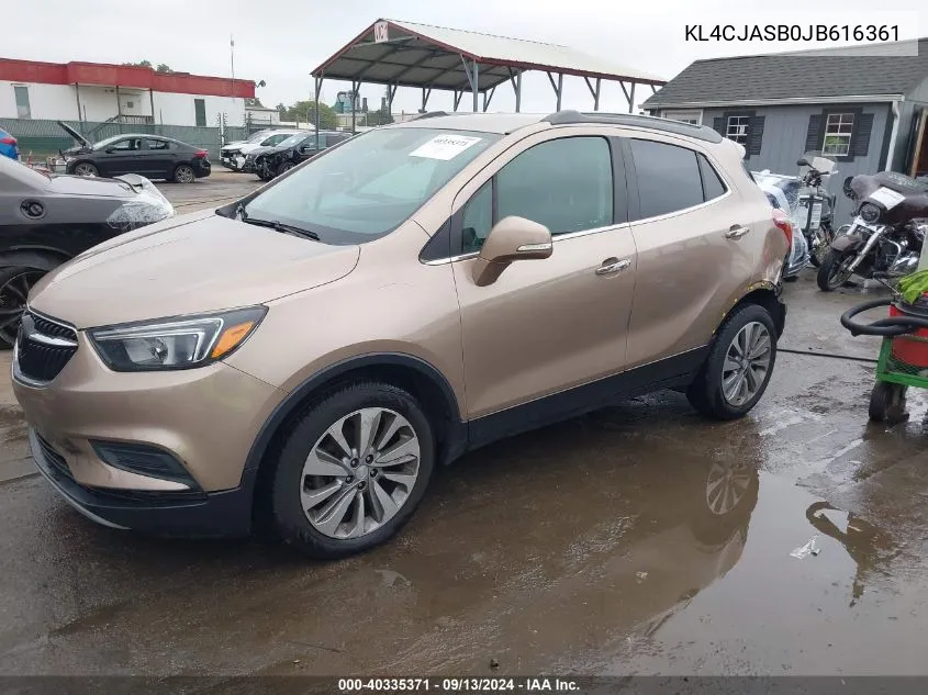 KL4CJASB0JB616361 2018 Buick Encore Preferred