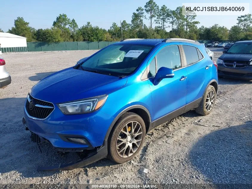 KL4CJ1SB3JB640069 2018 Buick Encore Sport Touring