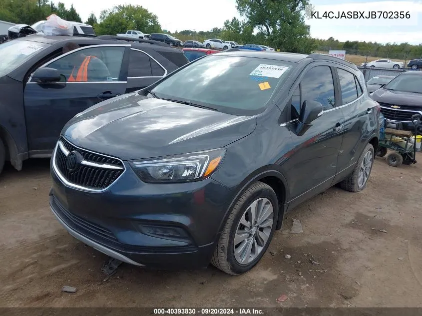 2018 Buick Encore Preferred VIN: KL4CJASBXJB702356 Lot: 40393830