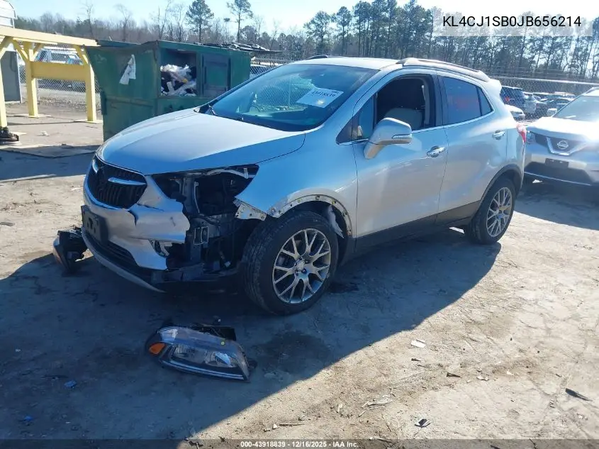 KL4CJ1SB0JB656214 2018 Buick Encore Sport Touring