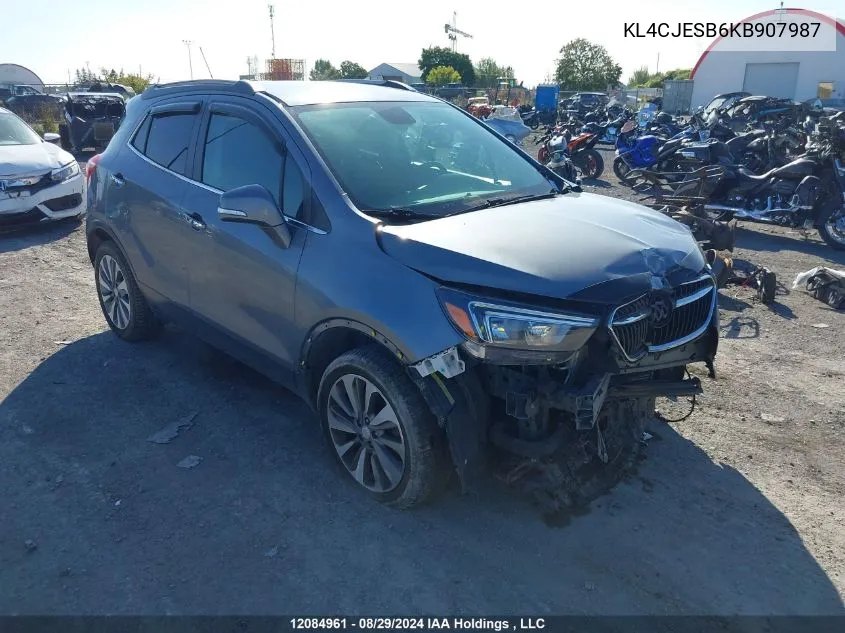 KL4CJESB6KB907987 2019 Buick Encore