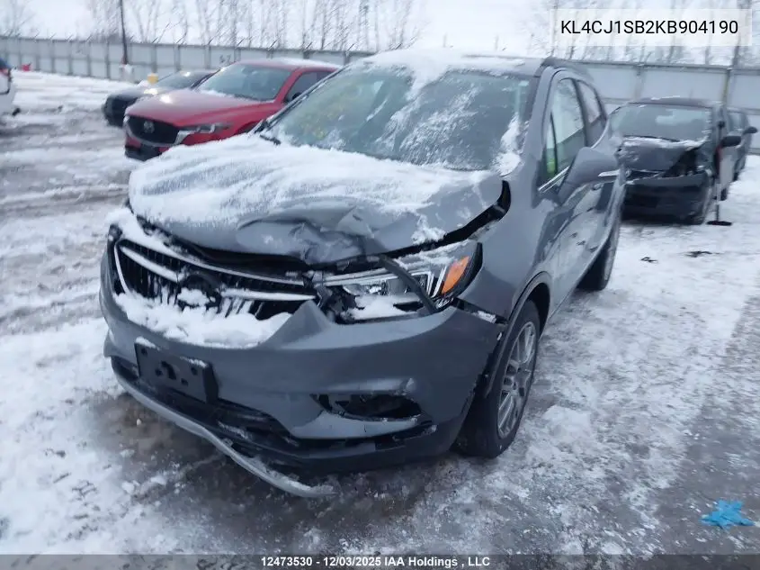 KL4CJ1SB2KB904190 2019 Buick Encore Sport Touring