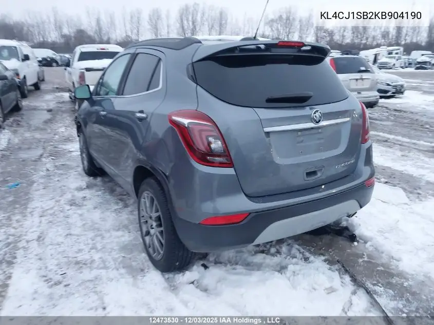 KL4CJ1SB2KB904190 2019 Buick Encore Sport Touring