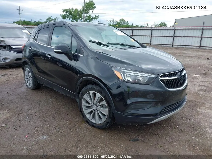 2019 Buick Encore Fwd Preferred VIN: KL4CJASBXKB901134 Lot: 39311800