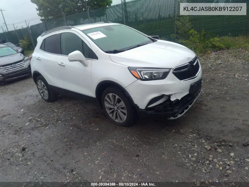 2019 Buick Encore Fwd Preferred VIN: KL4CJASB0KB912207 Lot: 39394356