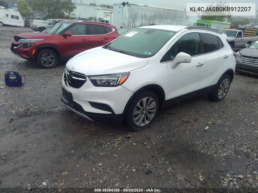 2019 Buick Encore Fwd Preferred VIN: KL4CJASB0KB912207 Lot: 39394356