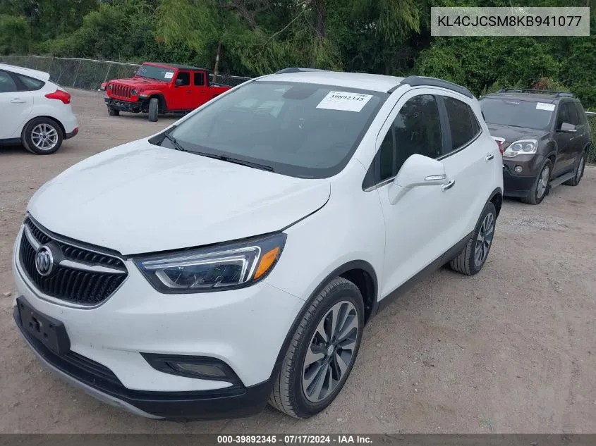 2019 Buick Encore Fwd Essence VIN: KL4CJCSM8KB941077 Lot: 39892345