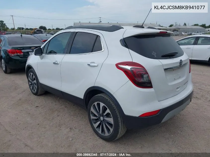 2019 Buick Encore Fwd Essence VIN: KL4CJCSM8KB941077 Lot: 39892345