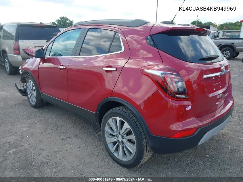 2019 Buick Encore Fwd Preferred VIN: KL4CJASB4KB949969 Lot: 40051246