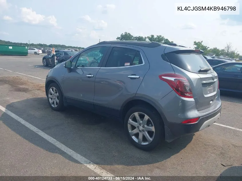 2019 Buick Encore Awd Essence VIN: KL4CJGSM4KB946798 Lot: 40124733