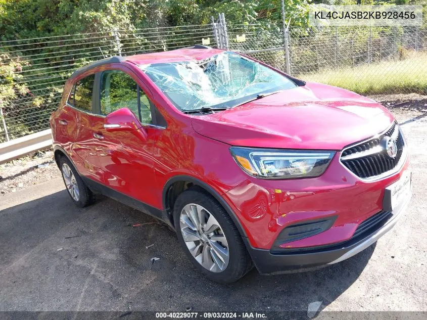 KL4CJASB2KB928456 2019 Buick Encore Fwd Preferred