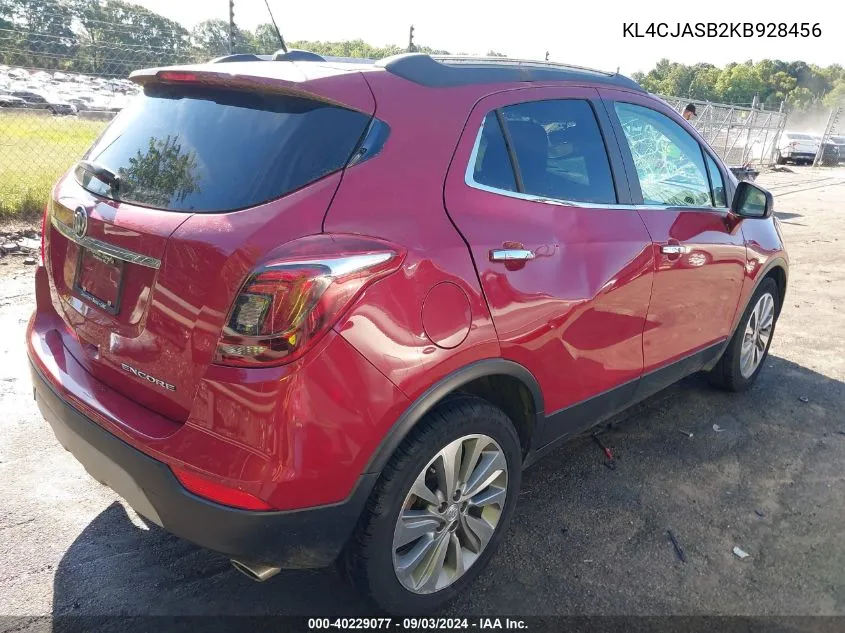 KL4CJASB2KB928456 2019 Buick Encore Fwd Preferred