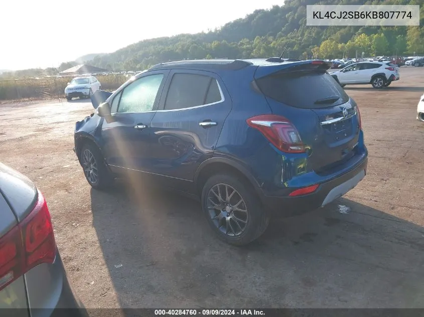 KL4CJ2SB6KB807774 2019 Buick Encore Awd Sport Touring