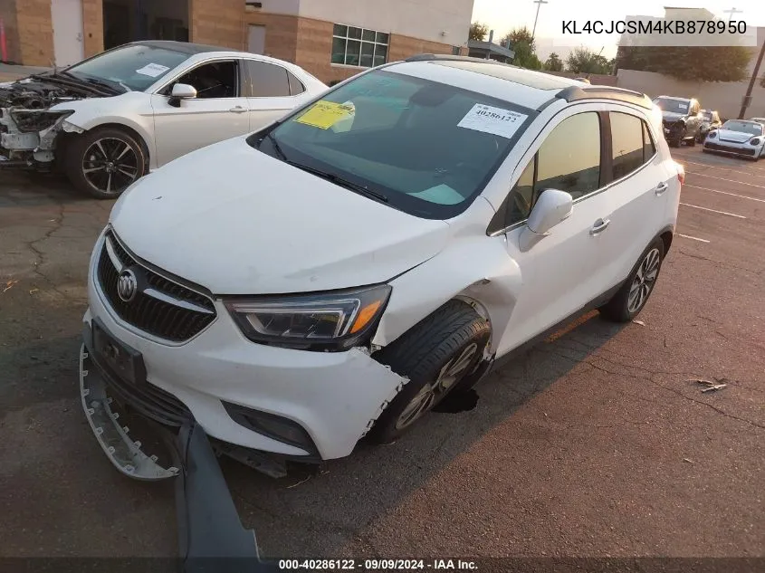 2019 Buick Encore Fwd Essence VIN: KL4CJCSM4KB878950 Lot: 40286122