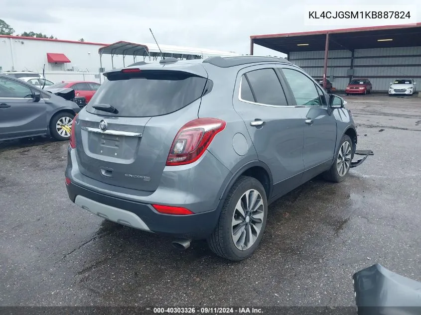 2019 Buick Encore Essence VIN: KL4CJGSM1KB887824 Lot: 40303326