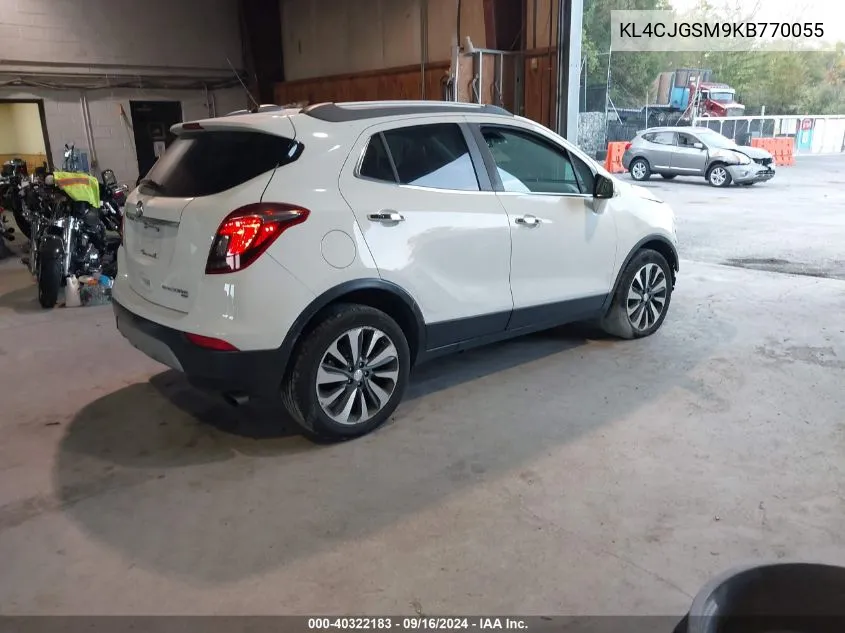 2019 Buick Encore Essence VIN: KL4CJGSM9KB770055 Lot: 40322183