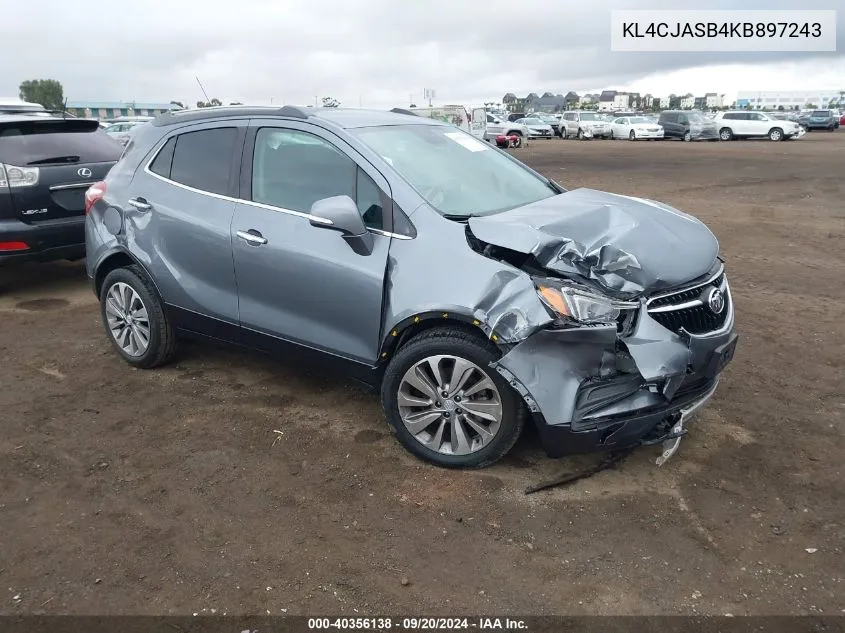 2019 Buick Encore Fwd Preferred VIN: KL4CJASB4KB897243 Lot: 40356138