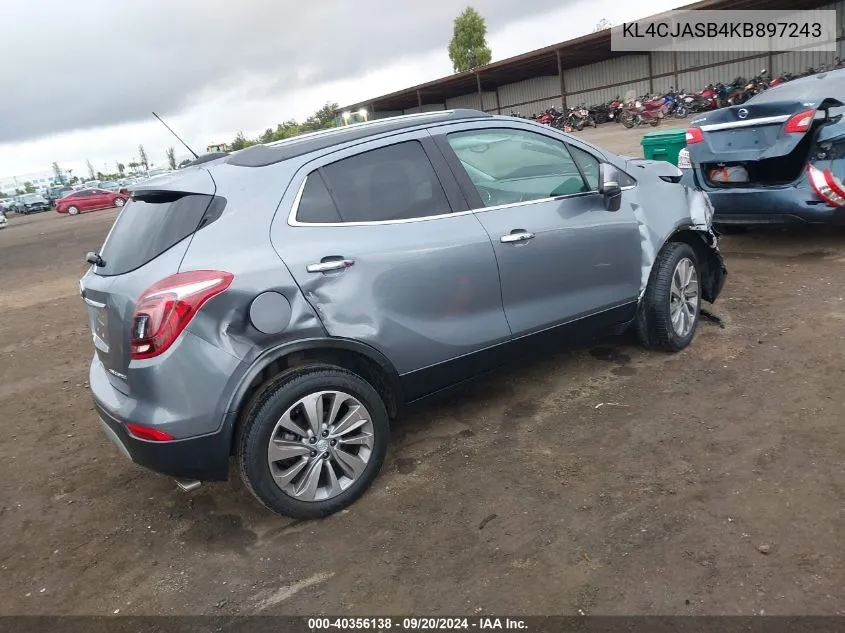 2019 Buick Encore Fwd Preferred VIN: KL4CJASB4KB897243 Lot: 40356138